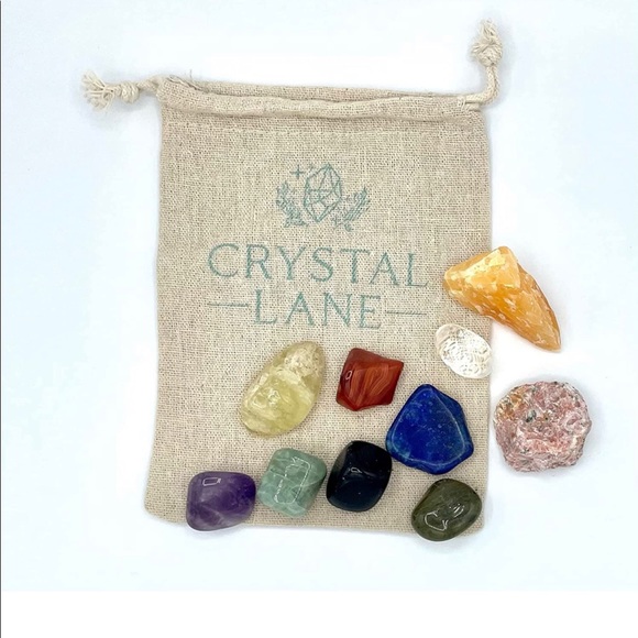 Crystals set Chakra Stones 10 Beginner Kit in Gift Box - Picture 1 of 6